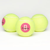 Neon Pink Super Girly Individuelle Name Tennisbälle (Multi)