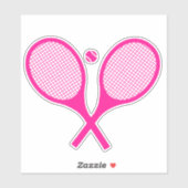 Neon Pink Tennis Racquets Ball Aufkleber (Blatt)