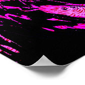 Neon Pink Tiger Head Portrait - Tiger Poster (Ecke)