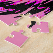 Neon Pink Tiger Head - Tiger Puzzle (Seite)