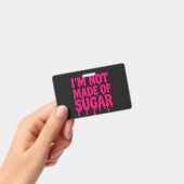 Neon Pink Tropfen Abzeichen (schwarz) - Anpassbar Ausweis (Handheld)