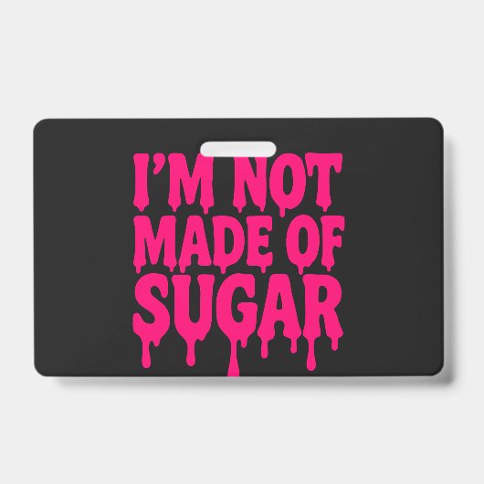 Neon Pink Tropfen Abzeichen (schwarz) - Anpassbar Ausweis (Front)