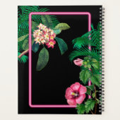Neon Pink Tropical Botanicals Jahr Planer (Rückseite)