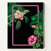 Neon Pink Tropical Botanicals Summer Notizblock (Rückseite)