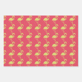 Neon Pink Tropical Flamingo Geschenkpapier Set (Vorderseite 2)