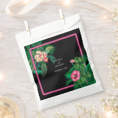 Neon Pink Tropical Retro Botanicals Hochzeit Geschenktütchen (Ausgeschnitten)