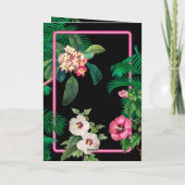 Neon Pink Tropical Retro Wedding Order of Service Programm (Rückseite)