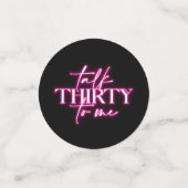 Neon Pink Tropical Talk Dreißig zu mir 30. Geburts Konfetti (Klein Vorderseite)