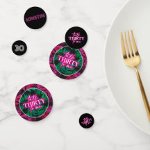 Neon Pink Tropical Talk Dreißig zu mir 30. Geburts