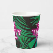 Neon Pink Tropical Talk Dreißig zu mir 30. Geburts Pappbecher (Links)