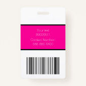 Neon Pink und Black Gradient VIP-Ereignis Ausweis (Rückseite)
