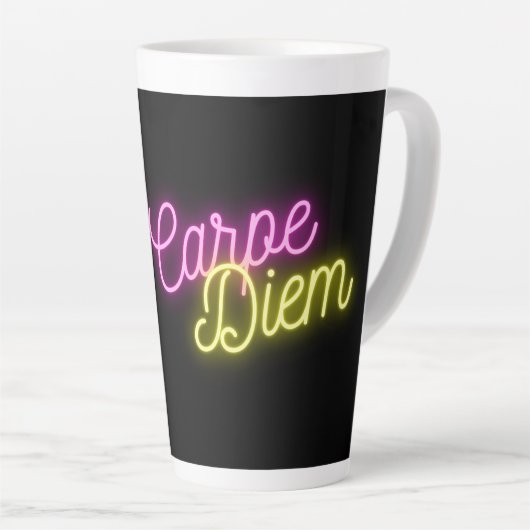 Neon Pink und Gelbe Karpfen Diem Milchtasse (Rechte Ecke)