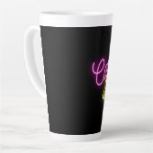 Neon Pink und Gelbe Karpfen Diem Milchtasse (Linke Ecke)