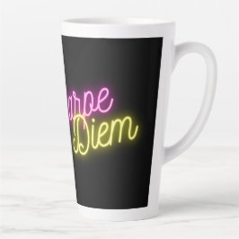 Neon Pink und Gelbe Karpfen Diem Milchtasse