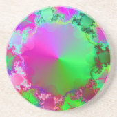 Neon Pink und Green Cone Getränkeuntersetzer (Vorne)