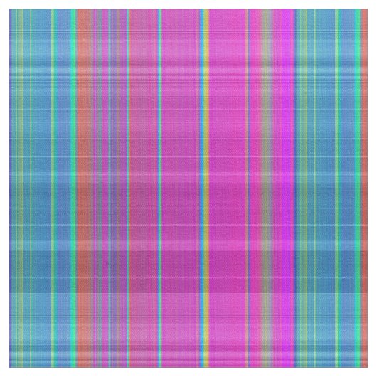 Neon Pink und Kariertes Muster Stoff (Nahaufnahme)