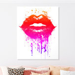 Neon Pink und Orange Lift Acryl Fotofliese<br><div class="desc">Mit dieser blühenden neonrosa- und orangefarbenen Lippenkunst fügen Sie Ihrem Raum einen farbenfrohen Pop hinzu. Mit einem modernen Splash-Maldesign schafft diese Acrylschalen- und Stangen-Kunstfliese einen auffallenden Brennpunkt. Das Hotel ist perfekt für eine zeitgenössische Dekoration,  Schönheitsräume oder künstlerische Wohnzimmer. Es besticht durch einen kühlen,  trendigen Stil.</div>