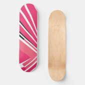 Neon Pink und White Simple Vector Skateboard (Vorderseite)