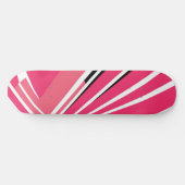 Neon Pink und White Simple Vector Skateboard (Horizontal)