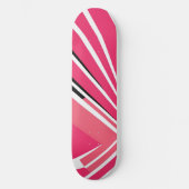 Neon Pink und White Simple Vector Skateboard (Vorderseite)