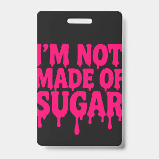 Neon Pink Vertikales Abzeichen (schwarz) - Anpassb Ausweis