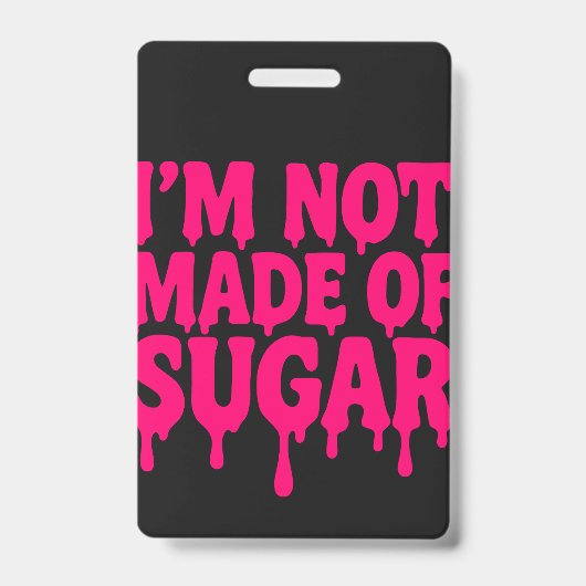 Neon Pink Vertikales Abzeichen (schwarz) - Anpassb Ausweis (Front)