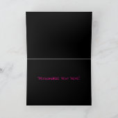 Neon Pink Vielen Dank Dankeskarte (Innenseite)