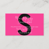 Neon Pink Wax Melt Care Instruktionen Visitenkarte (Vorderseite)