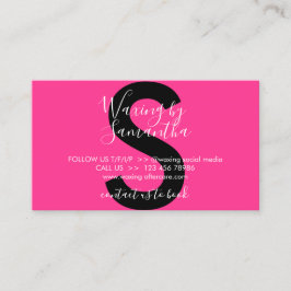 Neon Pink Waxen nach der Behandlung Visitenkarte