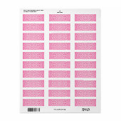 Neon Pink Web Address Labels - Anpassbar (Vorne)