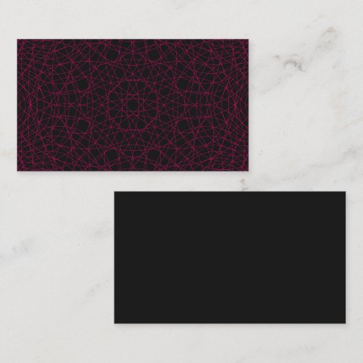 Neon Pink Web Pattern Enclosure Card - Anpassen Begleitkarte (Vorne/Hinten)