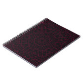 Neon Pink Web Pattern Notebook - Anpassbar Notizblock (Linke Seite)