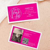 Neon pink weiße minimalistische Logo Qr Ordnung da