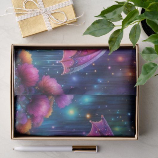 Neon Pink Whimsical Umbrella Decoupage Papier (Geschenk)