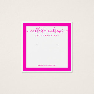 Neon Pink White Border Curring Display