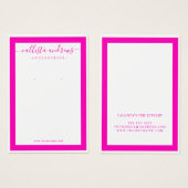Neon Pink White Border Curring Display (Vorne & Hinten)