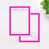 Neon Pink White Border Curring Display (Schreibtisch)