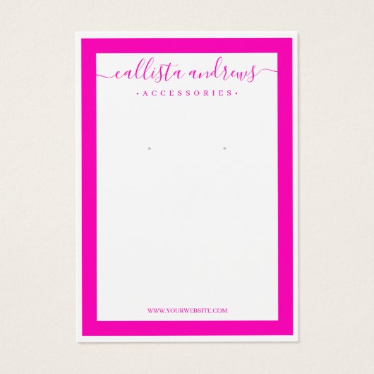 Neon Pink White Border Curring Display (Vorderseite)