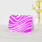Neon Pink Zebra Karte (Gelbe Blume)