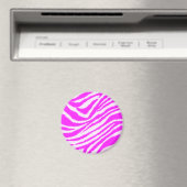 Neon Pink Zebra Magnet (In Situ (Geschirrspüler))