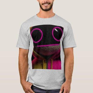 Neon-Pinkes Süßes Monster-Gesicht Grafik-T-Shirt T-Shirt
