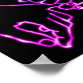 Neon Pinky Versprechen Minimallinie Niedlich Einfa Poster (Ecke)