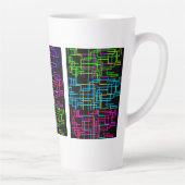 Neon Pixel Art Grid Milchtasse (Rechts)