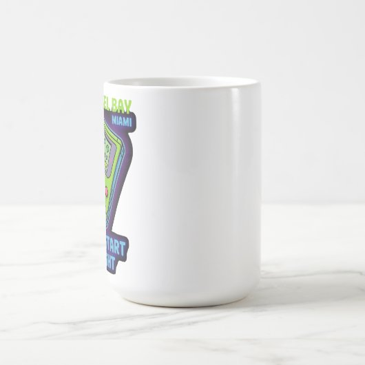 Neon Pixel Bay Kaffeetasse (Mittel)