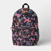 Neon-Pixel-Fusion Bedruckter Rucksack (Vorderseite)