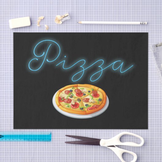 Neon Pizza Sign Seidenpapier (Handwerk)