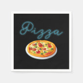 Neon Pizza Sign Serviette (Vorderseite)