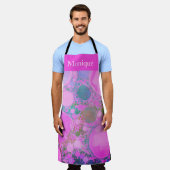 Neon Planets Liquid Art Oil and Acrylic Schürze (Getragen)