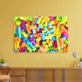 Neon Plastic Gebäude Blocks 2 Leinwanddruck (Insitu (Wohnzimmer))