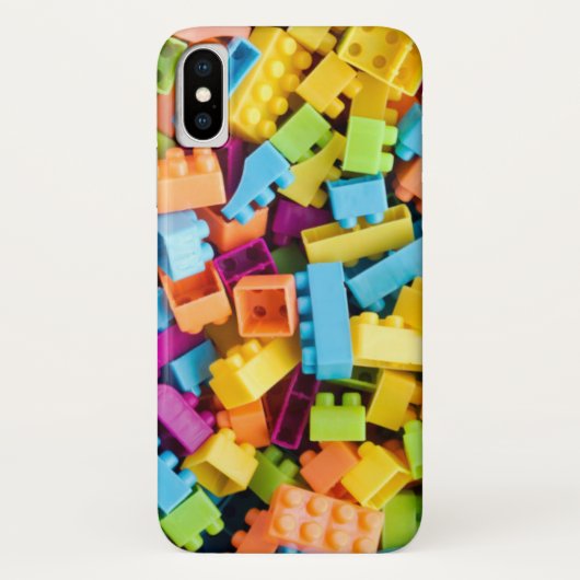 Neon Plastic Gebäude Blocks Case-Mate iPhone Hülle (Rückseite)